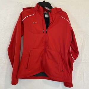 Vintage Nike RN56323 Hooded Jacket Full Zip Vented Mens Size Medium Lazer Red